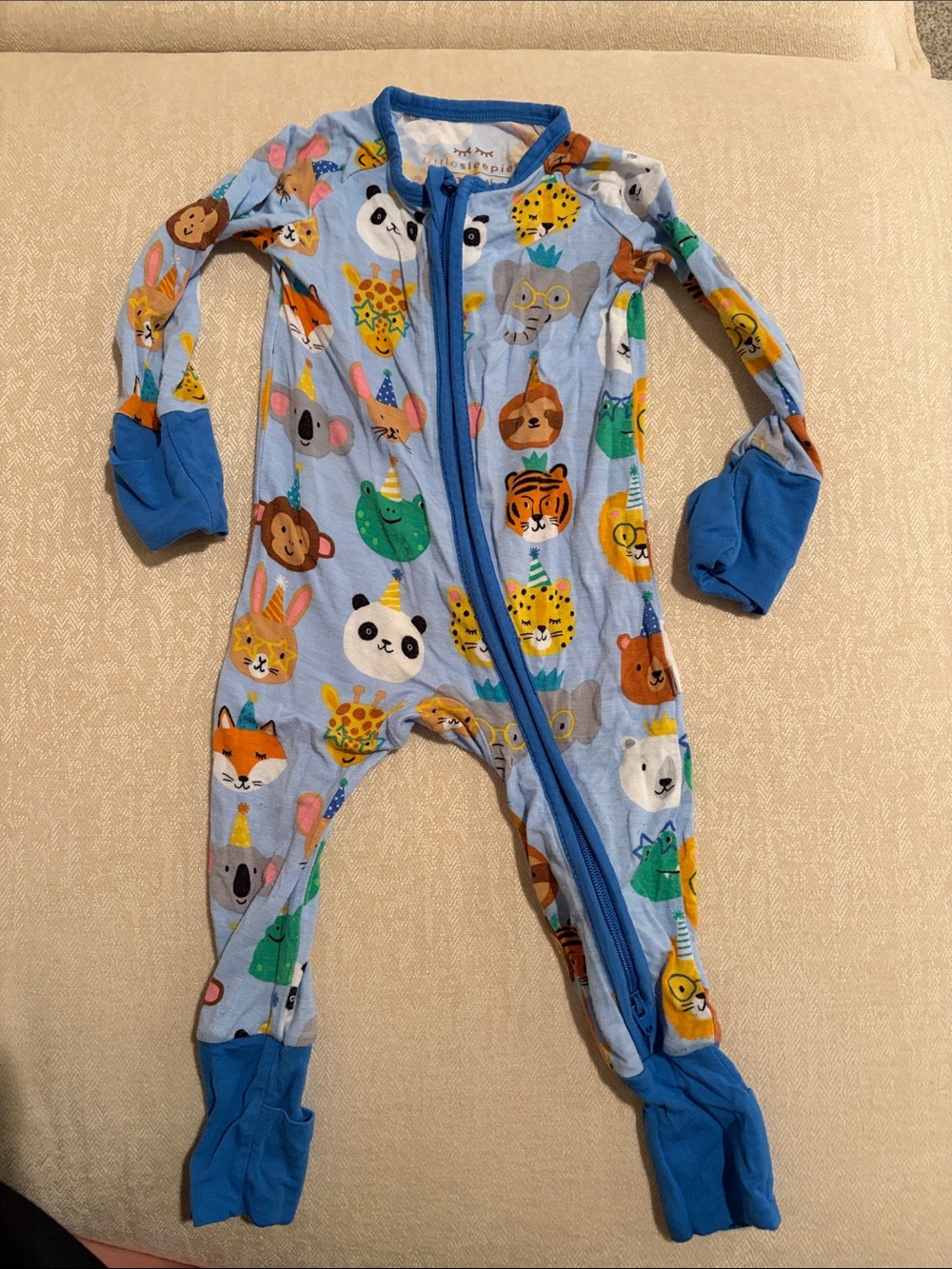 Little Sleepies Party Animals 0-3 months - Picture 1 of 2